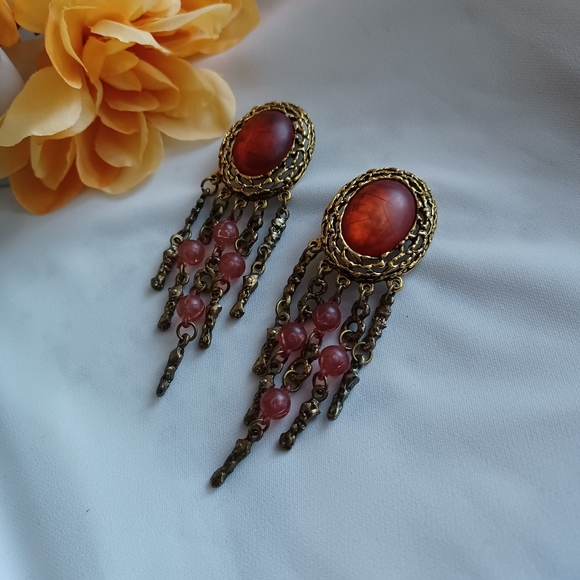 Vintage Rustic Earrings from Israel - Picture 5 of 11